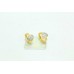 Fashion Hoop Huggies Bali Earrings Yellow Gold Plated heart shape zircon stone